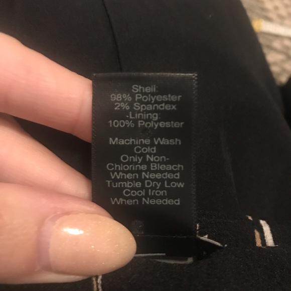 ANN TAYLOR black patterned skirt - Picture 7 of 7